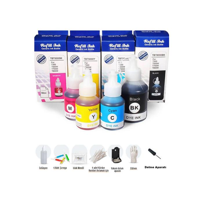 Uyumlu Mürekkep Kartuş Bütün Modeller Için Uyumlu Dolum Seti Bro