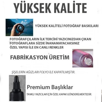 Bitmeyen Kartuş Photoink Canon Mürekkep Seti 4x500 ML