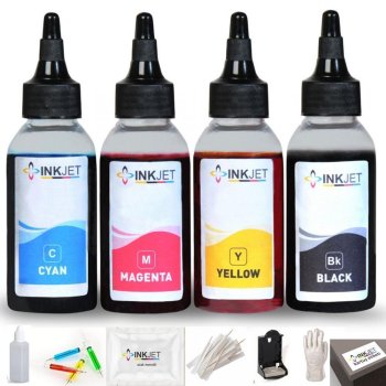 Inkjet Canon Mürekkep 2 Kartuşlu Bitmeyen Kartuşlu Yazıcılar Için 4 Renk 100 Ml 