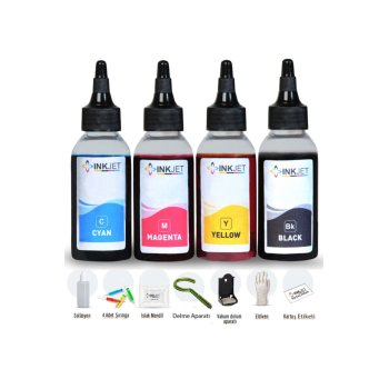 Canon Pixma E414 Yazıcı Uyumlu Kartuş Dolum Seti 4x100ml